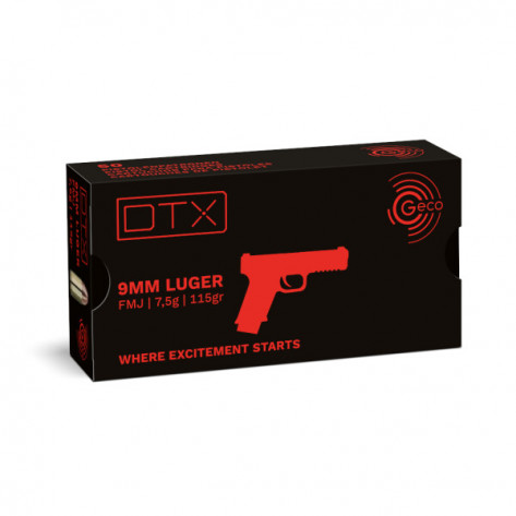 Geco KM | 9mm 9x19/Luger DTX | FMJ 115grain | White Box