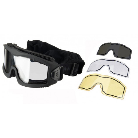 Airsoft Goggles | AERO Series | Thermal black 3 lenses | Lancer Tactical