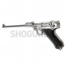 Luger P08 8 Inch Full Metal | Silver | GBB | WE