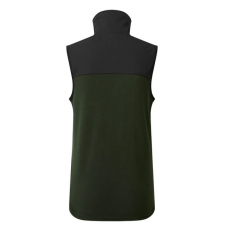 Ladies Hybrid Fleece Vest | Olive / Black | Ridgeline