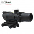 RAM Green Fiber Optic ACOG Sight Black